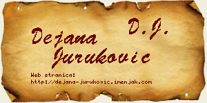 Dejana Juruković vizit kartica